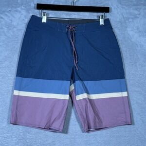 Patagonia Board Shorts Mens 29 Blue Purple Hydropeak‎ Swim Trunks Recycled Eco